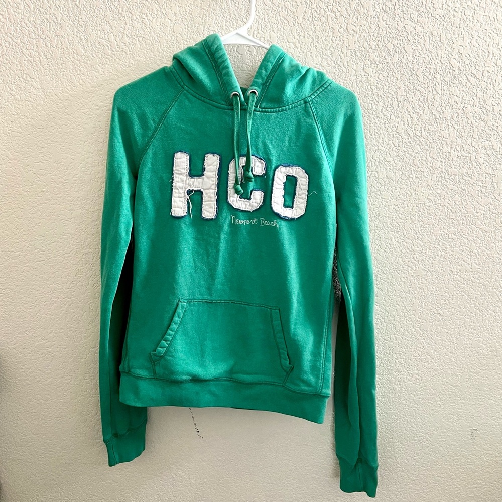 Teal Hollister Co. Hoodie Sweatshirt - Large